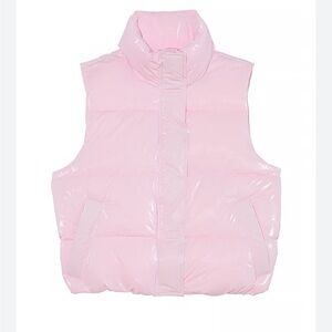 PINK Victoria's Secret high shine Light Pink Puffer Vest